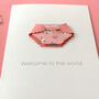 New Baby Girl Floral Nappy Card, thumbnail 7 of 12