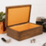 Wooden Cufflink And Watch Box With Copper Message, thumbnail 8 of 9