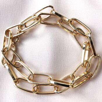 Chunky Gold Plated Double Wrap Chain Bracelet, 3 of 6