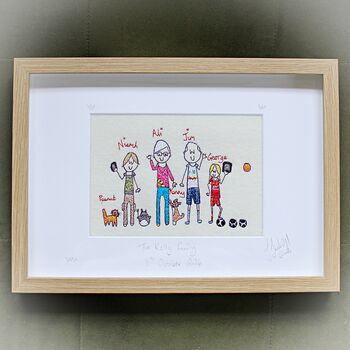 Personalised Family Picture Portrait Embroidery, 6 of 12