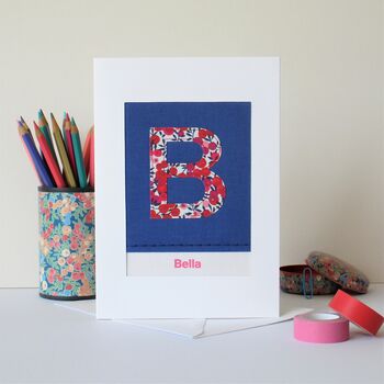 Liberty Print Initial Card, 6 of 7