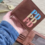 Colourful Monogram Leather Wallet, thumbnail 1 of 2