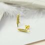 Sterling Silver And Gold Tiny Feather Stud Earring Pack, thumbnail 3 of 4