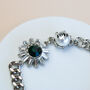 Flower And Pearl Chunky Silver Charm Bracelet, thumbnail 3 of 3