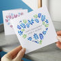 Personalised Engagement Floral Heart Card, thumbnail 8 of 9