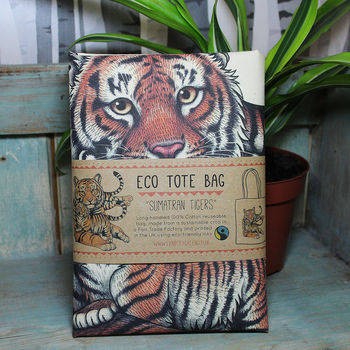 Sumatran Tigers Fairtrade + Organic Tote Bag, 2 of 2