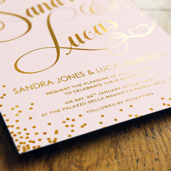 Sparkle Foiled Wedding Invitations, 6 of 9