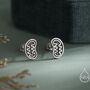 Sterling Silver Mitochondria Stud Earrings, thumbnail 1 of 12