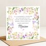 Floral Border Birthday Message Card Personalised For Daughter, thumbnail 2 of 8