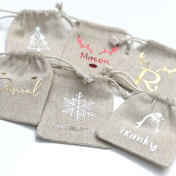 Reusable Christmas Cracker Alternative Monogram Bags, 6 of 7