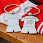 Personalised Football Shirt Keyring, thumbnail 1 of 4