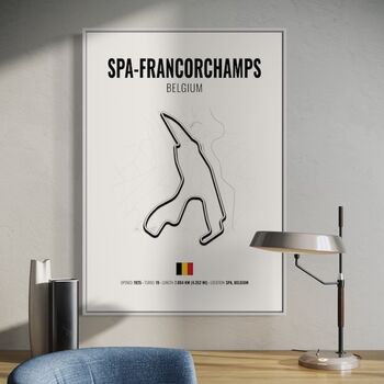 Circuit Of Spa Francorchamps F1 Track Print F1 Gift, 2 of 2