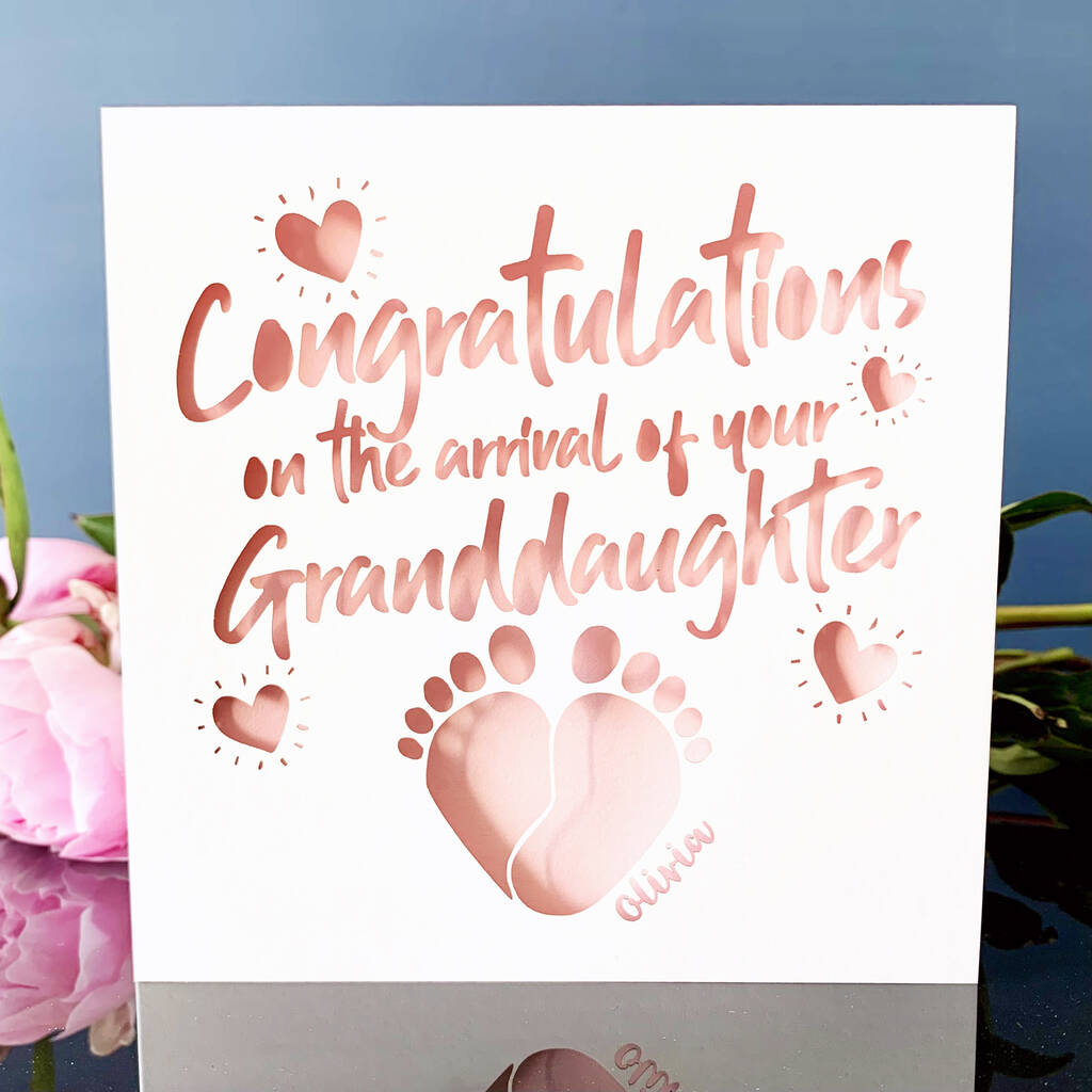 Footprints Personalised New Grandparents Card, 1 of 4