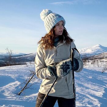 Peppermint White Gradient Reflective Super Bobble Hat, 2 of 4