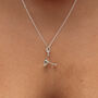 Sterling Silver Cocktail Glass Charm Necklace, thumbnail 3 of 6