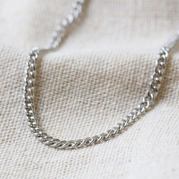 Men's Stainless Steel Curb 'Connell's Chain' Necklace, 3 of 4