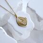 Spiral Swirl Maze Necklace 18 K Gold, thumbnail 6 of 8