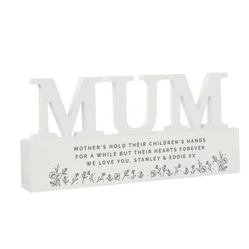 Personalised Floral Wooden Mum Ornament, 4 of 4