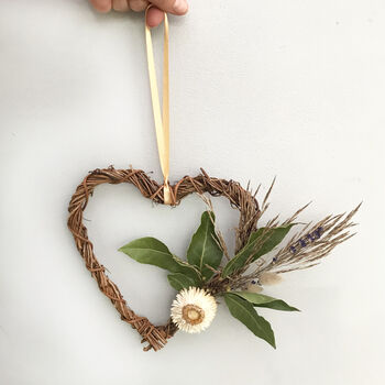 Make A Dried Flower Heart Wreath Kit, 8 of 9