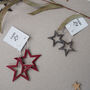 Leather Star Drop Earrings, thumbnail 10 of 12