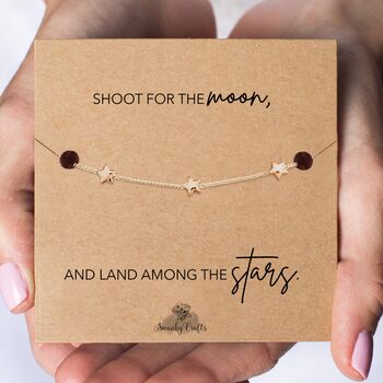 Graduate Gift With A Gold Plated Or Silver Plated Star Bracelet And Card, 3 of 4