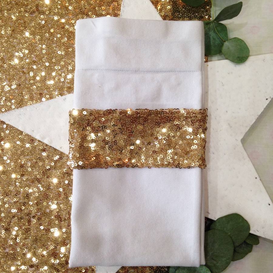 Christmas Sequin Napkin Holders Four Pack, 1 of 6