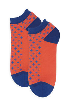 Crosslet Orange And Cube Blue Men's Trainer Socks Bundle, 5 of 7