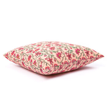 Bahar Floral Pink Cushion Cover, 4 of 4