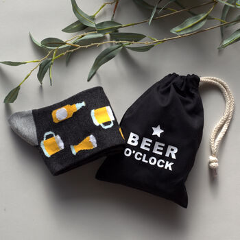 Personalised Bamboo Beer Socks Gift, 2 of 3