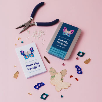 Butterfly Necklace Making Kit, Diy Jewellery Craft Kit, 3 of 7