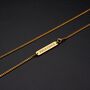 Gold Engravable 3mm Curb Link Necklace, thumbnail 1 of 11