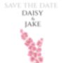 Pack 12 Cerise Larkspur Personalised Wedding Invitation, thumbnail 5 of 6