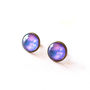 Purple Galaxy Earrings, thumbnail 1 of 3