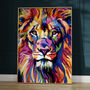 Pop Art Colourful Lion Print, thumbnail 2 of 8