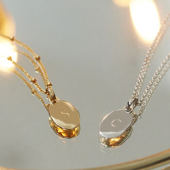 Oval Personalised Necklace In Silver Or Gold Vermeil, 3 of 5
