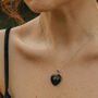 925 Silver Black Obsidian Heart Pendant Necklace, thumbnail 4 of 5