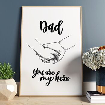 Dad, You Are My Hero Print Father's Day, 3 of 4
