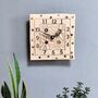 Personalised Tile Wall Clock With Flowers And Arabic Numbers, thumbnail 4 of 11