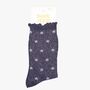 Women's Glitter Socks Navy Pink Stars, thumbnail 4 of 4