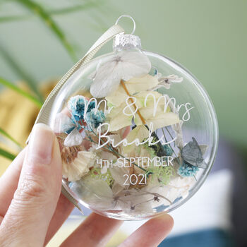 Wedding Floral Glass Bauble Hanging Decoration, 5 of 8