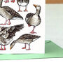 Gaggle Of Geese Art Blank Greeting Card, thumbnail 3 of 7