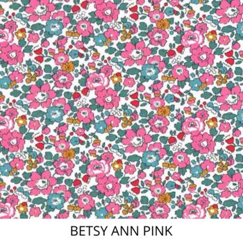 Liberty Of London Children's Bunny Face Design Frilled Pyjamas Pink, 5 of 7