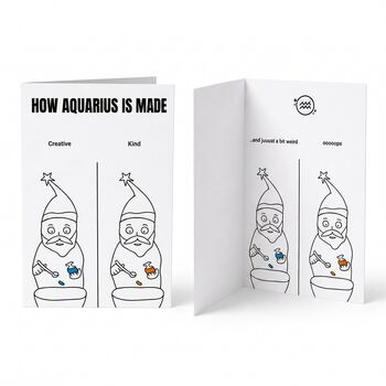 Funny Birthday Card For Her And Him Zodiac Greeting Card, 8 of 12