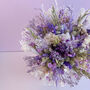 Purple And Green Dried Flower Bouquet, thumbnail 2 of 8