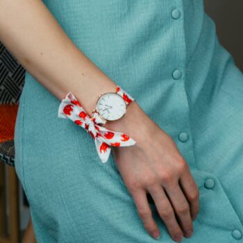 Blue Elephant Changeable Women Cotton Strap Wrist Watch, 2 of 7
