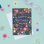 Floral Birthday Card For Mum, Happy Birthday Mum, thumbnail 1 of 2
