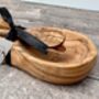 Olive Wood Condiment Bowl And Spoons, thumbnail 3 of 3