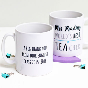 Personalised World's Best Teacher Tea Mug, 4 of 6