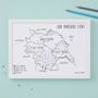 Personalised Yorkshire Pinboard Map With Pins, thumbnail 1 of 3