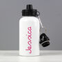 Personalised Pink Name Drinks Bottle For Girl, thumbnail 1 of 4